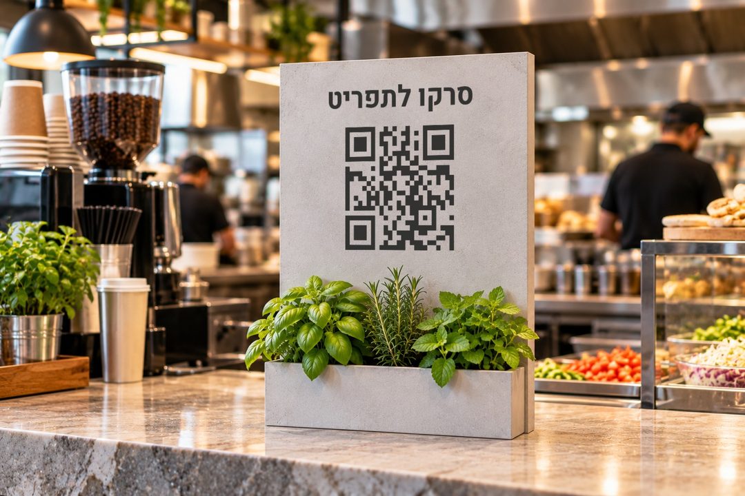 תפריט עם QR